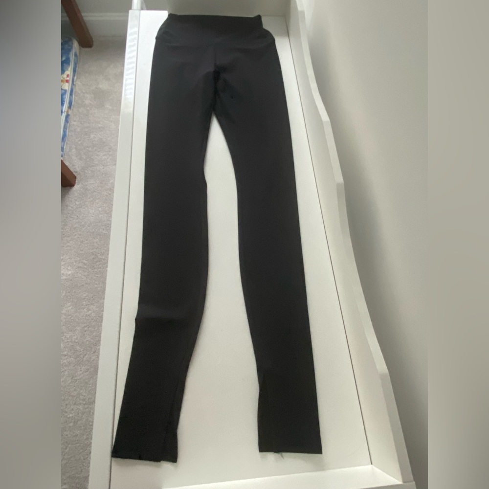 90 DEGREE BY REFLEX Lux Ruby Skinny Split Hem High Rise Elastic Free Leggings